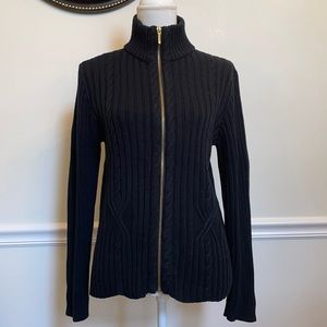 Chaps Zipper front Sweater